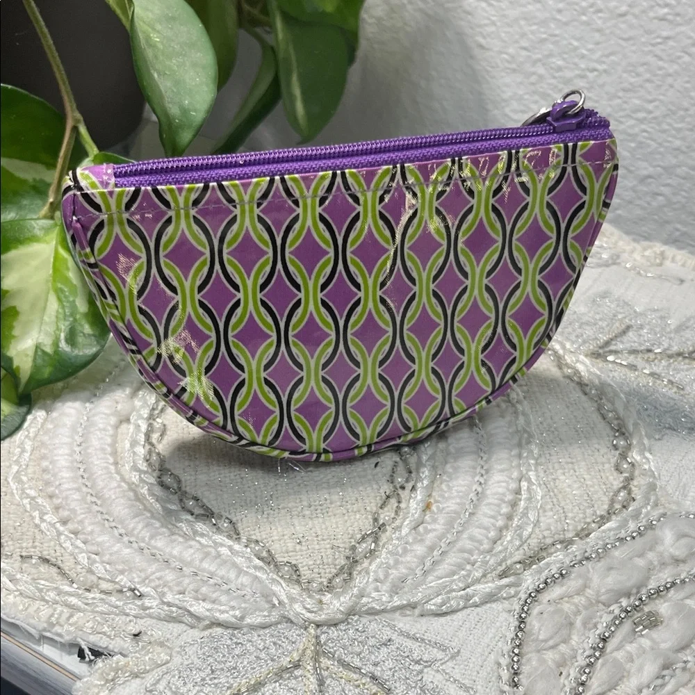 Retired Vera Bradley Purple Punch Frill Coin Purse